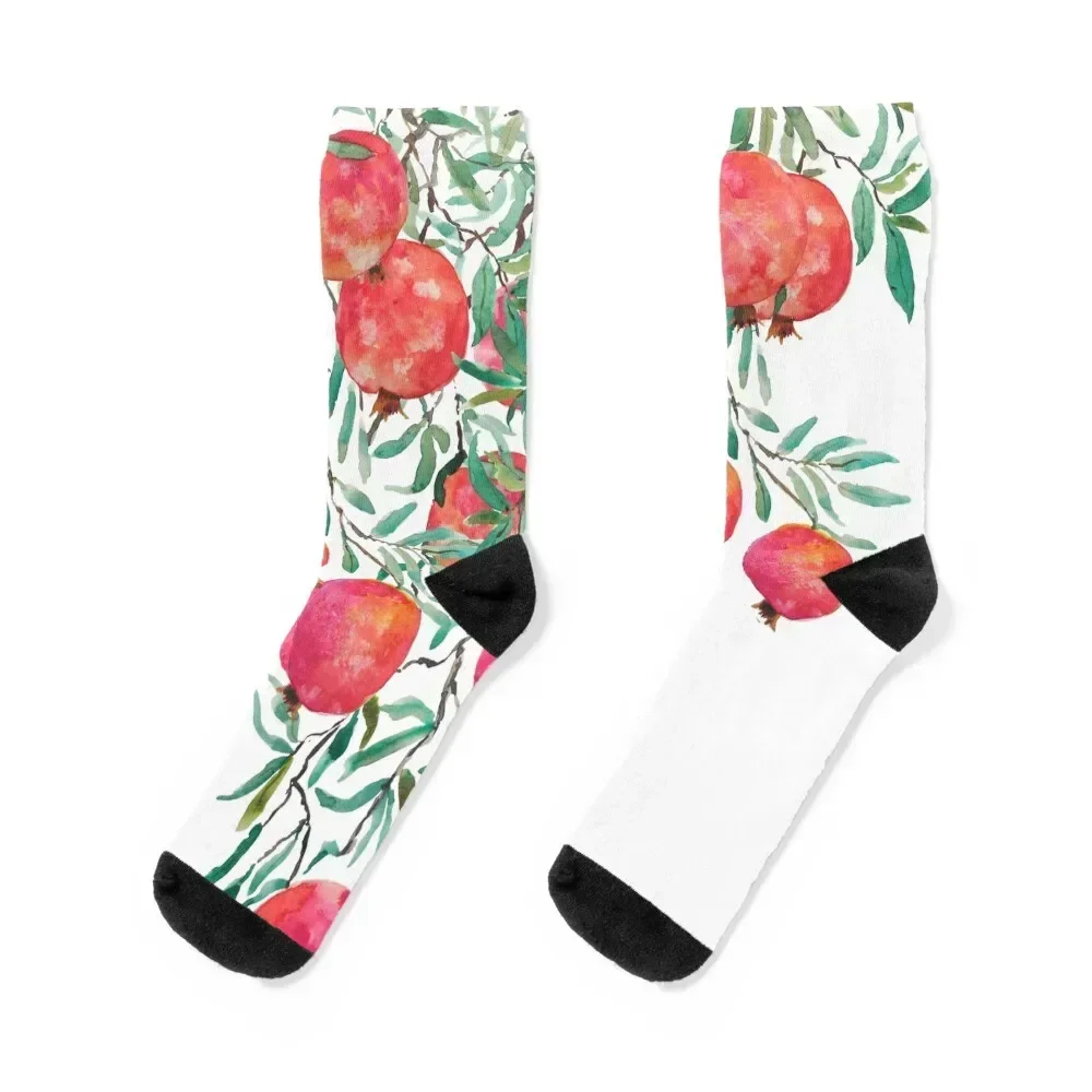 

red pomegranate watercolor 2020 Socks Rugby soccer anti-slip Men's Socks Luxury Women's