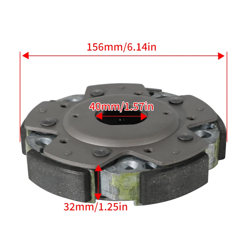 Motorrad-Kupplungsschuh passend für Suzuki Burgman AN400 ABS AN400Z 2007-2024 ersetzt 21501-05H10-41 Roller-Antriebskupplungsteile – Detail 9