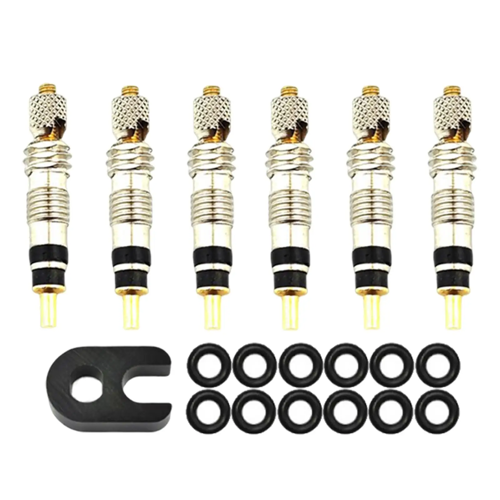 Bicycle Presta Valve Core Brass 26mm Replacement and Tool Puncture Service Kit for Road MTB Tubeless