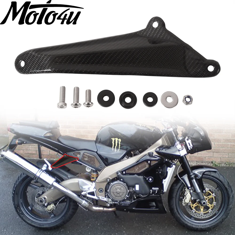 Carbon Fiber Exhaust Hanger Bracket For Aprilia RSV RSVR Mille Tuono Single Silencer