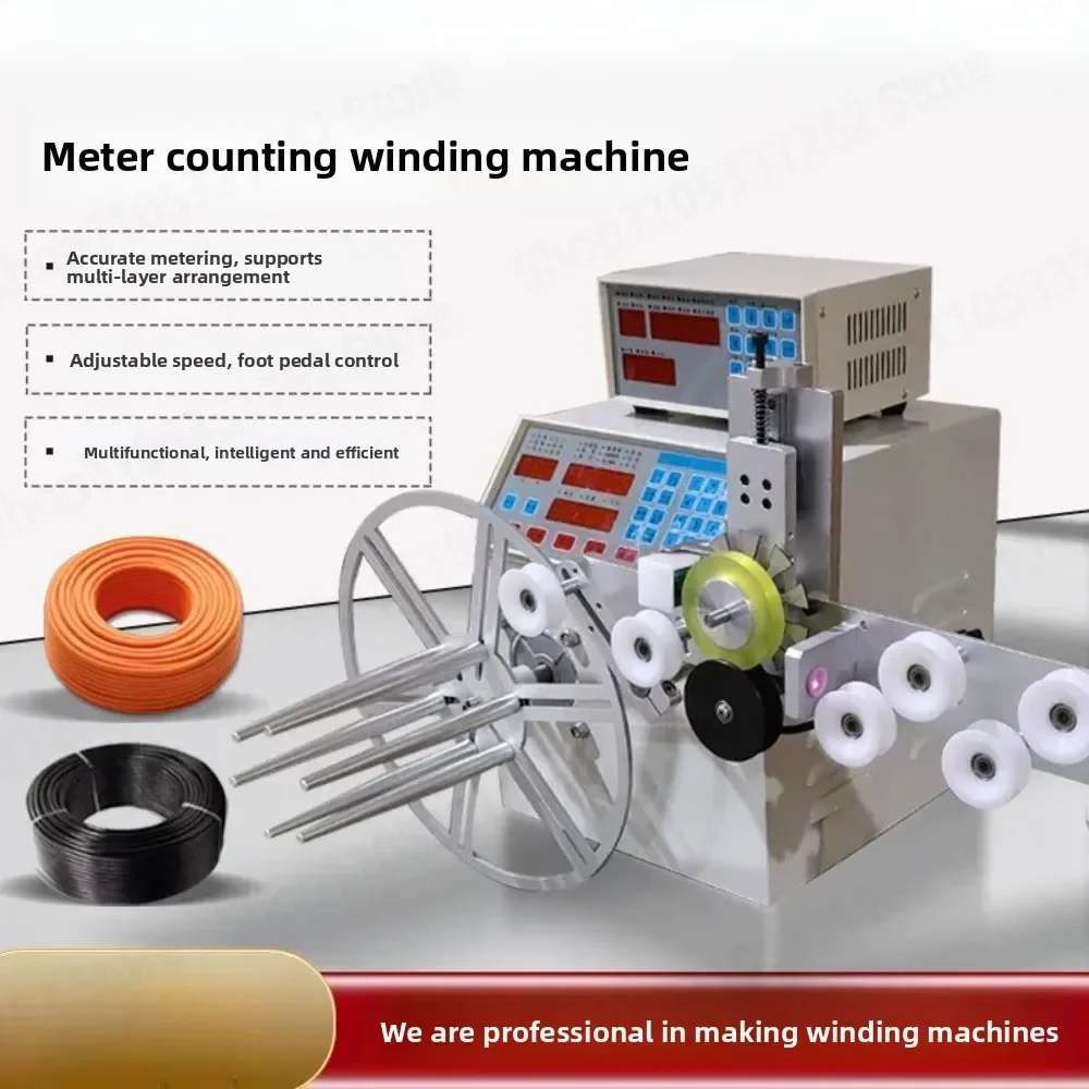 Meter Counting Sorting Winding Machine Earphone Cable Data Cable Single Winding Coiling Wire Arranging Winding Machine