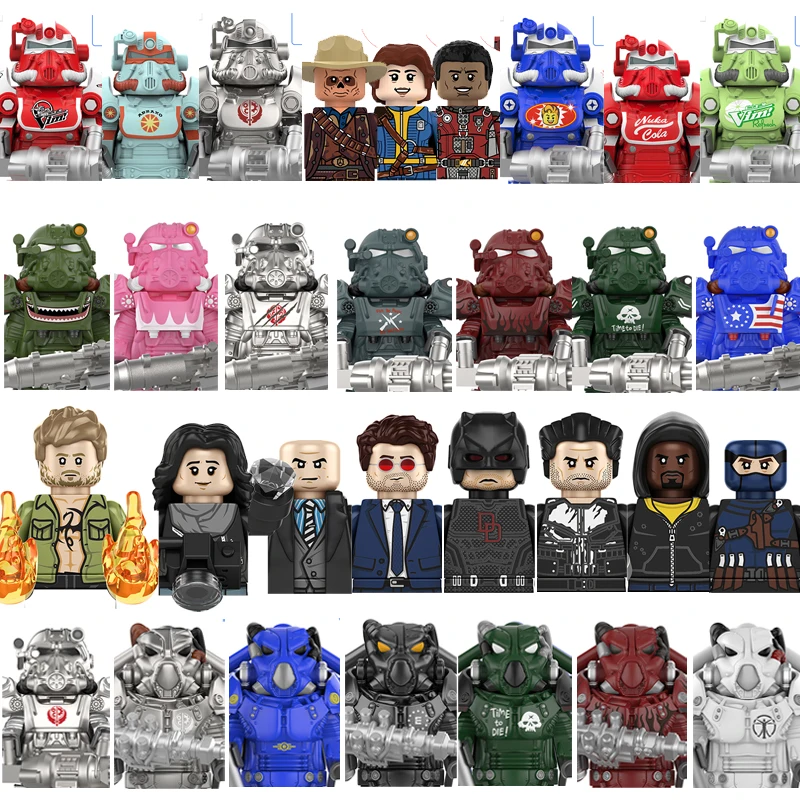 Bloques de Construcción Fallout, Figuras de Acción Mini de Daredevil y Pinisher Luke, Ladrillos Educativos, Juguetes DIY, Regalos de Navidad para Niños