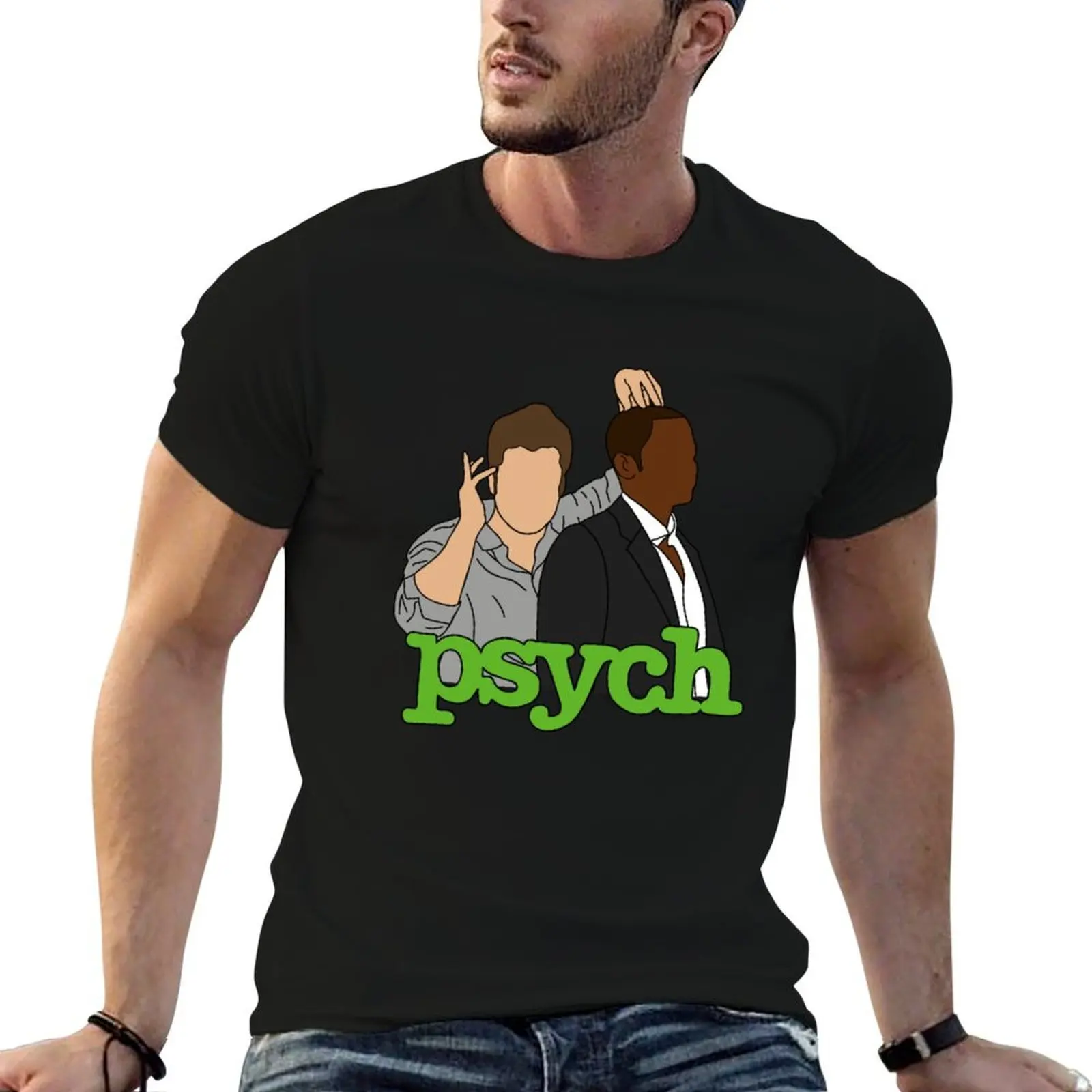 

Psych - Shawn _amp_ Gus T-Shirt funny t shirts man man t shirt cotton T-Shirt
