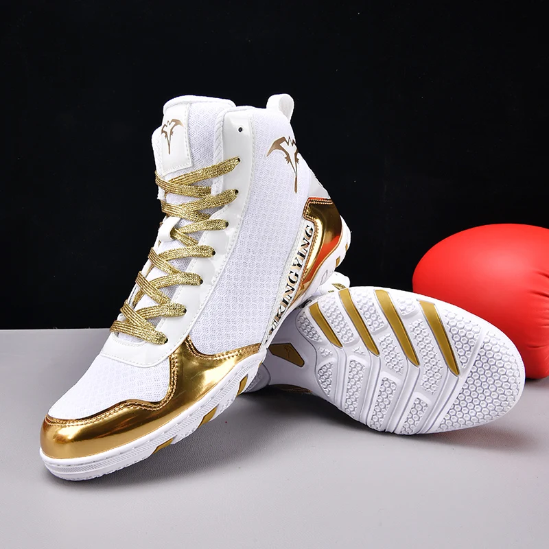 

Classic Brand Comfortable Breath Men Woman Wrestling Sneakers Designer Mid-Top Competition Sport Boxing Fighting Boots