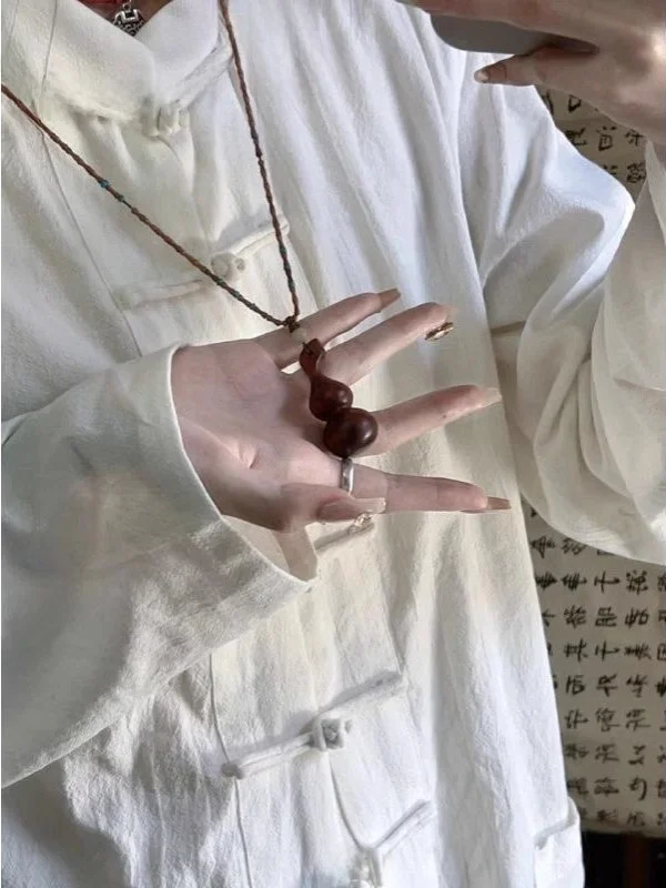 New Chinese Style Cotton Linen Shirt Men Women Zen Clothing Traditional Tang Costume Top Worn by Women Cotton Linen Set