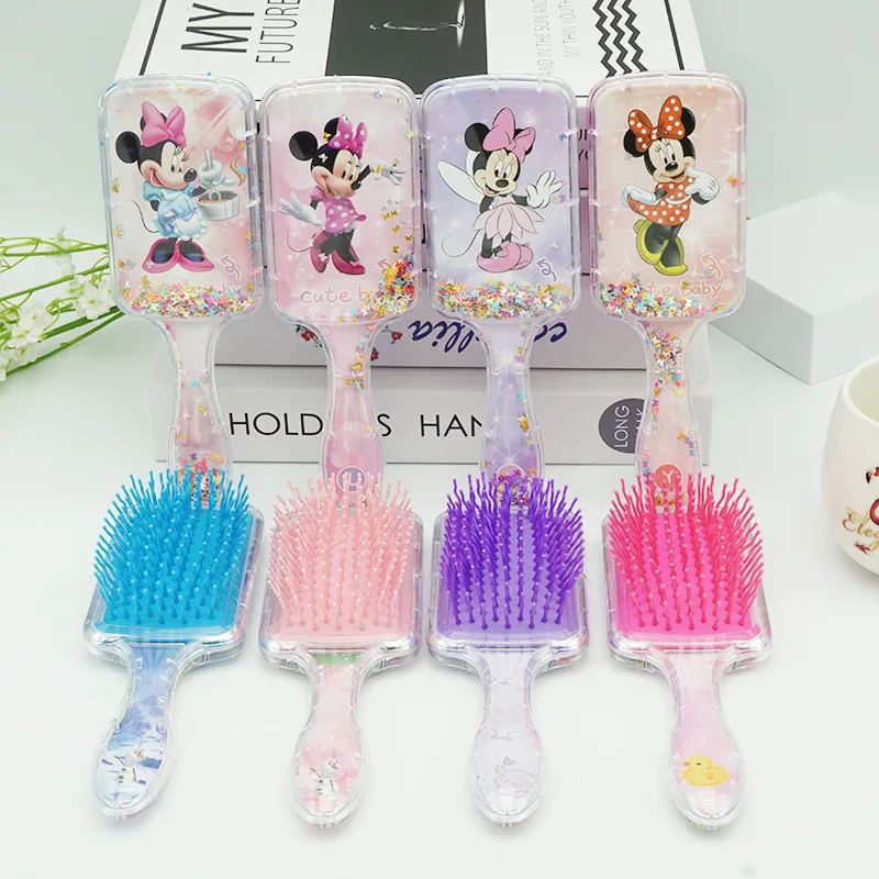 2-4PSC غرزة KT سانريو مربع طويل التعامل مع الرمال مشط الشعر كورومي ماي ليتل المهر تدليك مشط #3