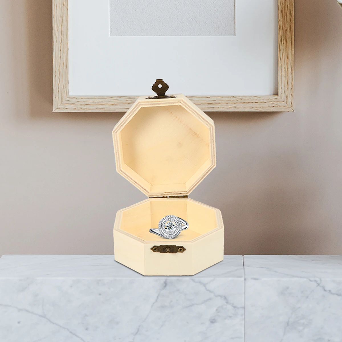

Wooden Storage Jewelry Box for Jewelry Organizer Gift Container Lid Mini Chest Home Decor Accessories Durable Stylish