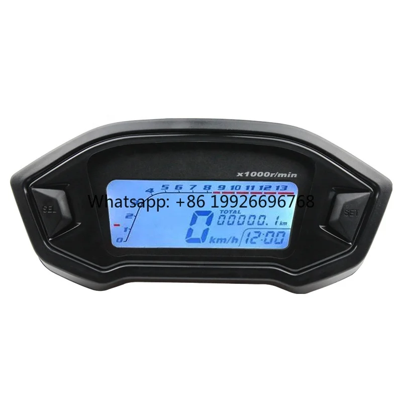 12V Universal Modified Motorcycle 7 Colors Digital Tachometer Gauge