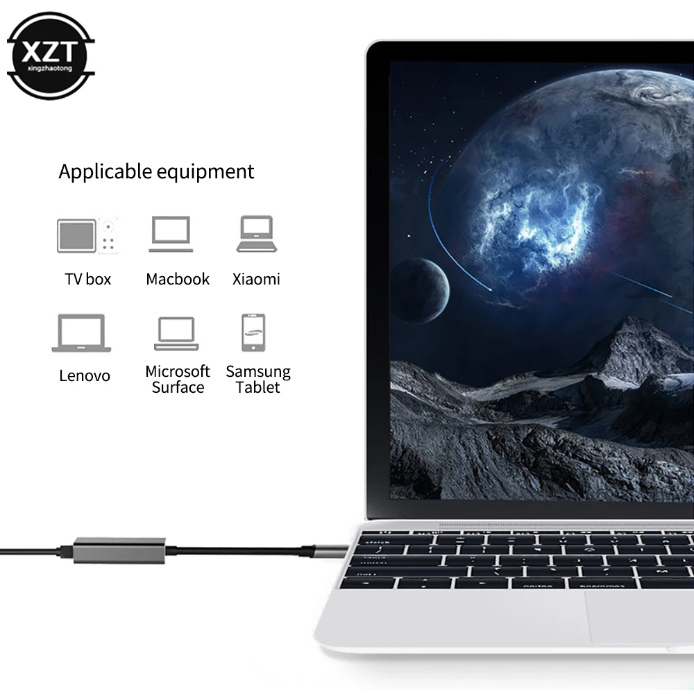 RTL8153 New USB C Ethernet Network Card Type C to RJ45 10/100/1000M Lan Adapter for MacBook Pro Samsung Galaxy S9/S8/Note 9