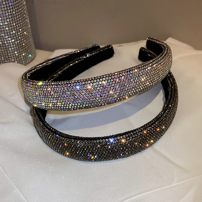 Full Rhinestone Hairband Flash Temperament Headband simple personality Hair Accessories