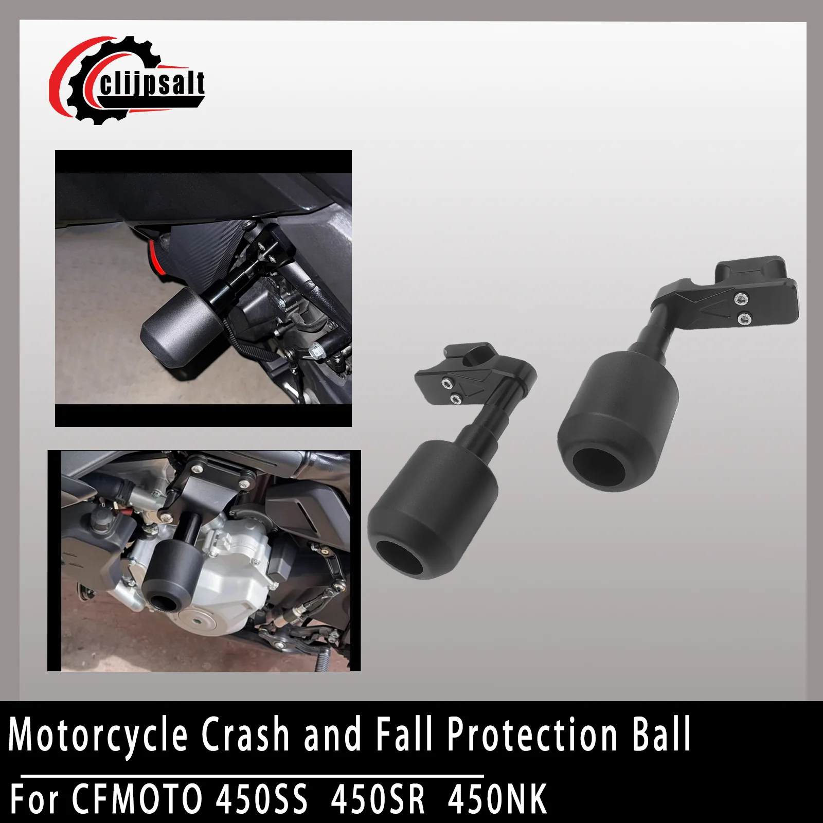 

Motorcycle Crash Protection Frame Suitable for CFMOTO 450SR, 450NK, 450SRS, 450NK Upgraded Spherical Engine Guard