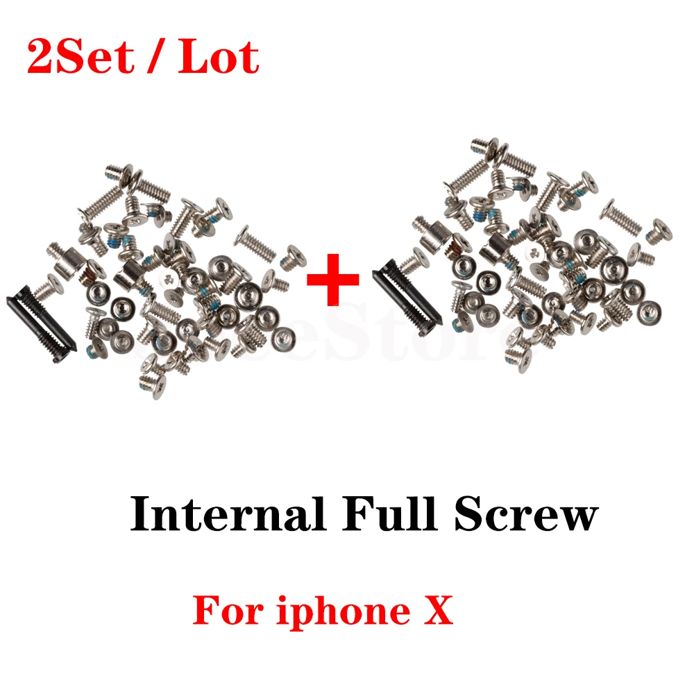 2 Satz voller Schraubens atz für iPhone x xs xr 11 12 pro max mini 7 8 plus mobiles Zubehör Innen boden komplette Schrauben Reparatur teile