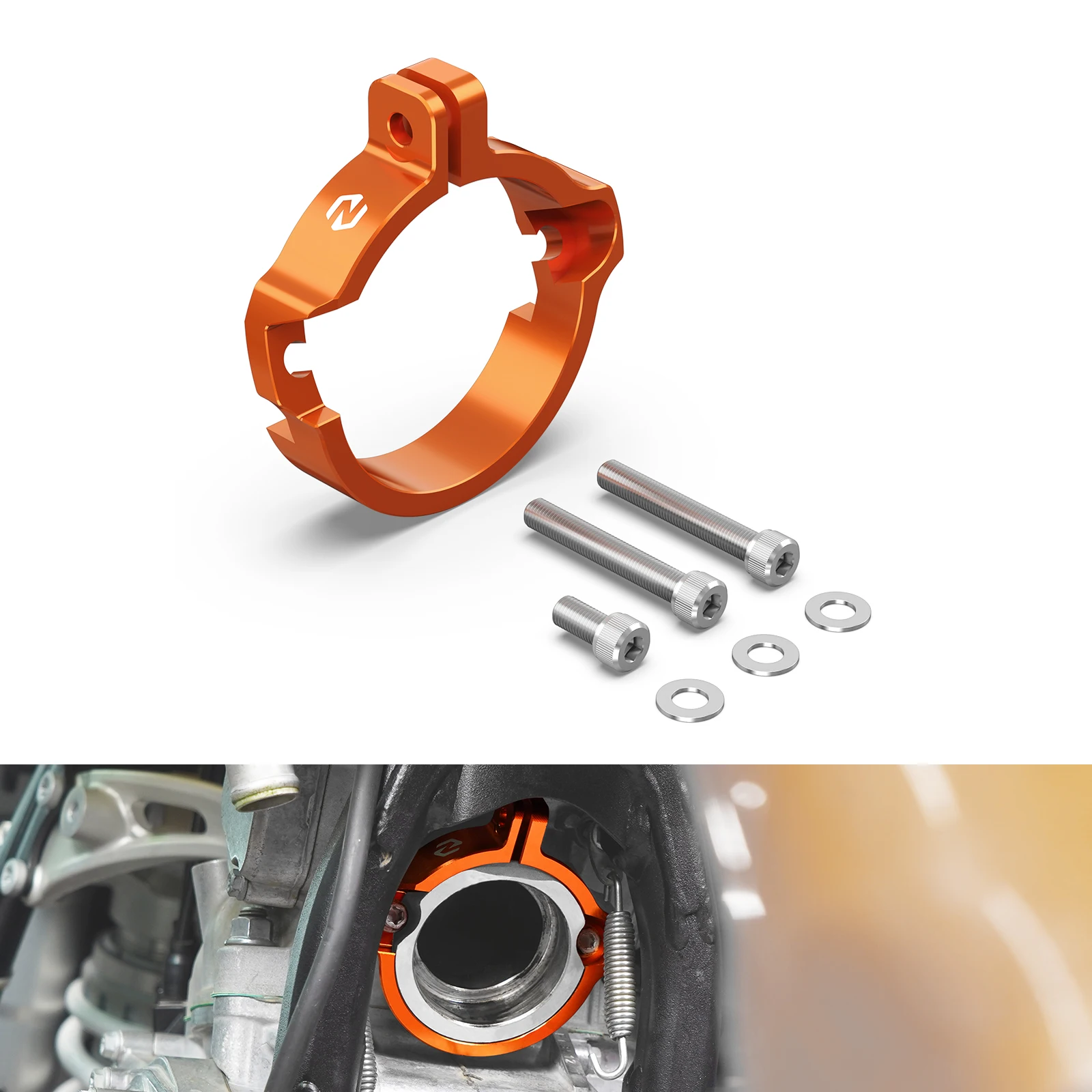 Image of 2024-2025 Auspuff-Flanschschutz für KTM EXC300 EXC250 XCW 300 250, für Husqvarna TE300 250 TX300, für GasGas EC 250 300 EX MC