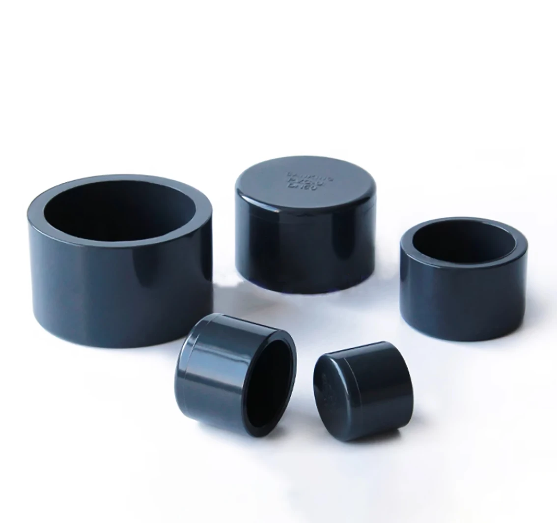 1Pcs Dark Grey PVC End Cap ID 20,25,32,40,50,63,75,90,110mm Metric Solvent Weld Pipe Fitting Industrial Pressure Grade Pipe End