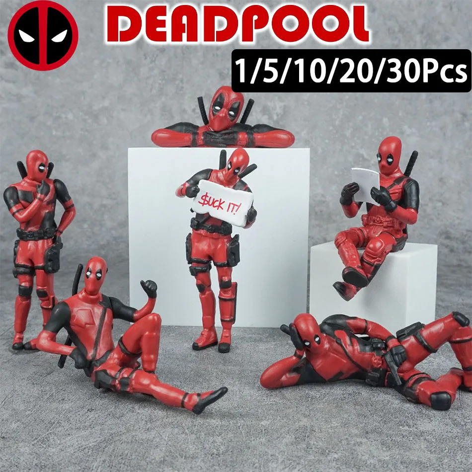 1/5/10/20/30Pcs Deadpool 3 Action Figure Dead pool 3 Model Anime X-Men Kids Doll Desk Car Decoration Pvc Collection Figurine Toy