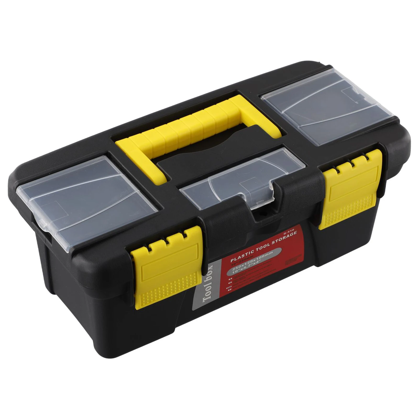 10-Inch Two-Layer Plastic Toolbox Mini Multi-Functional Accessories Box Black Tools Packaging Box Tool Case