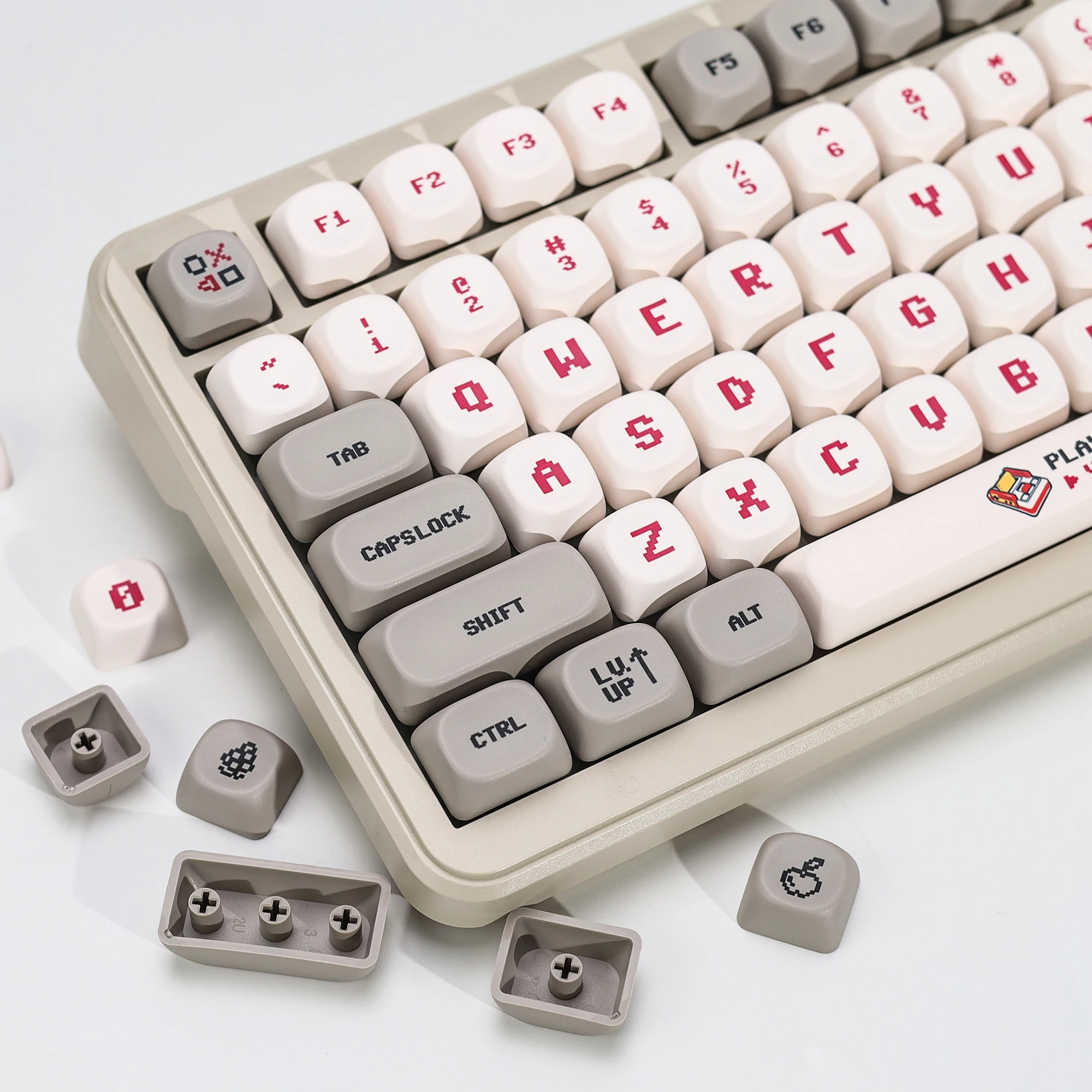 KBDiy Retro Anime Tastenkappen KOA MOA Profil PBT Tastenkappen ISO MAC Custom 142 Tasten für 60% 75% Gaming Mechanische Tastatur KIT Tastenkappen – Detail 19