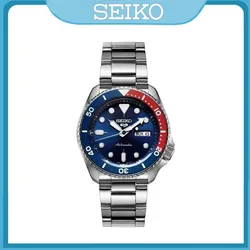 SEIKO-relógio masculino automático de aço impermeável, relógios de pulso mecânicos rotativos redondos, Seiko 5 Series, SRPD53K1