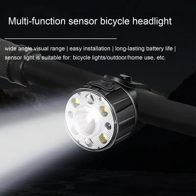 Bike Light Front Bicycle Indicator Light USB Rechargeable Bicycle Headlight 300LM Sensing Light Mountain Bike Accessories