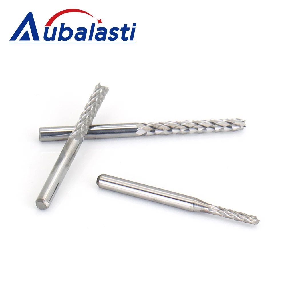 5Pcs Corn Milling Cutter 3.175/4/6/8mm SHK Carbide Tungsten PCB End Mill Bits Engraving Machine CNC Router Cutting Tool