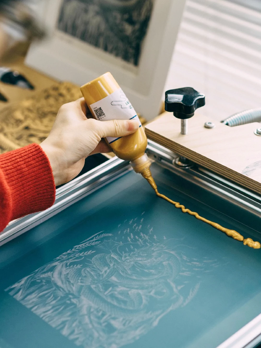 DIY Stencils Custom Screen Printing Frame Custom-made Silk Screen Printing Stencil Wooden Frame Screen with Your Own LOGO Design