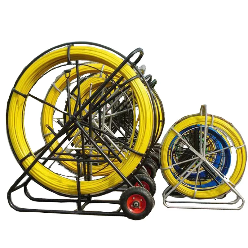 fiber glass snake rod fiberglass 150m 6mm cable rodder cable laying tools fiber snake duct rodder