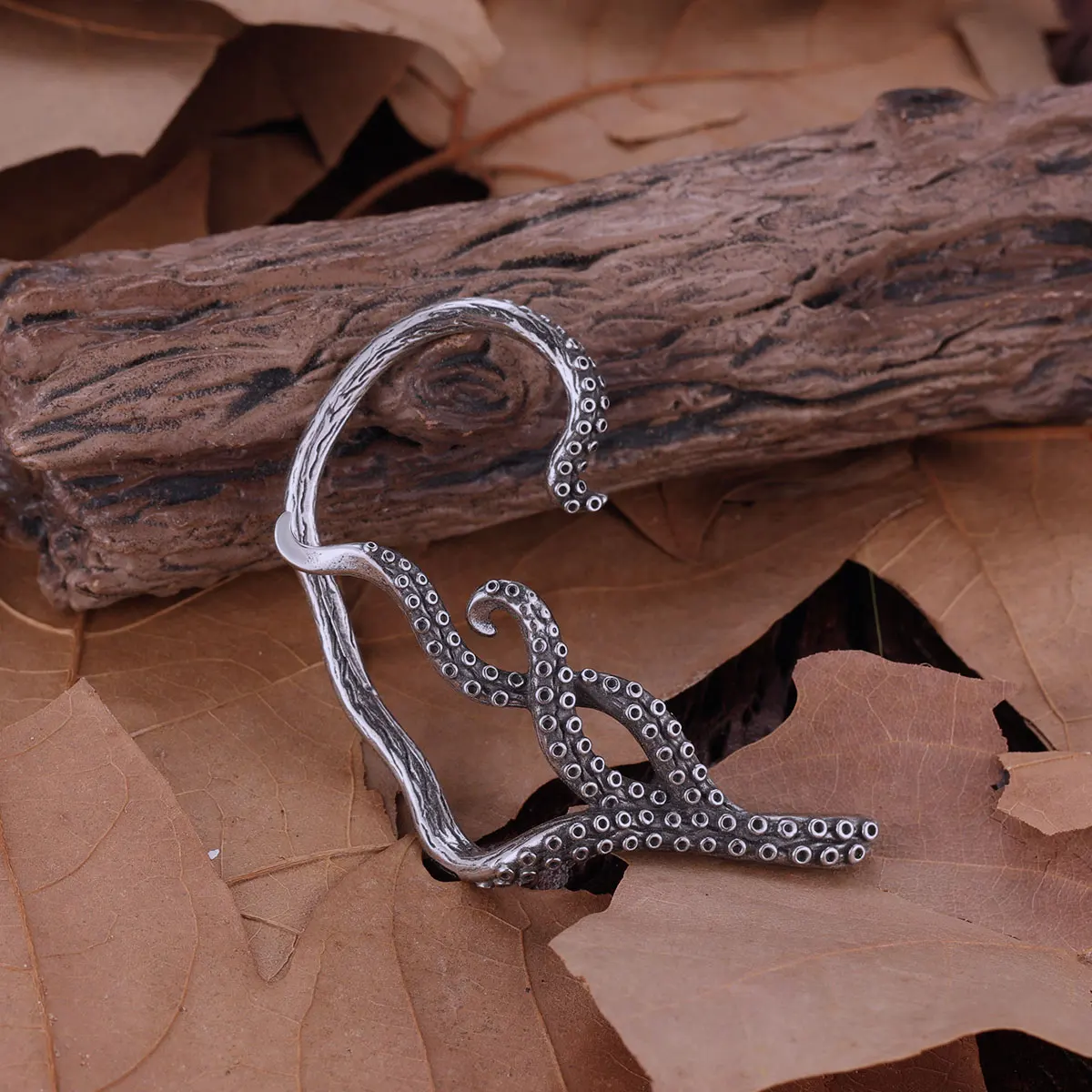 Stainless Steel Imitation Octopus Foot Clip Earring Fashion Women Personality Non-piercing Elf Ear Cuff Jewelry Wedding Gift