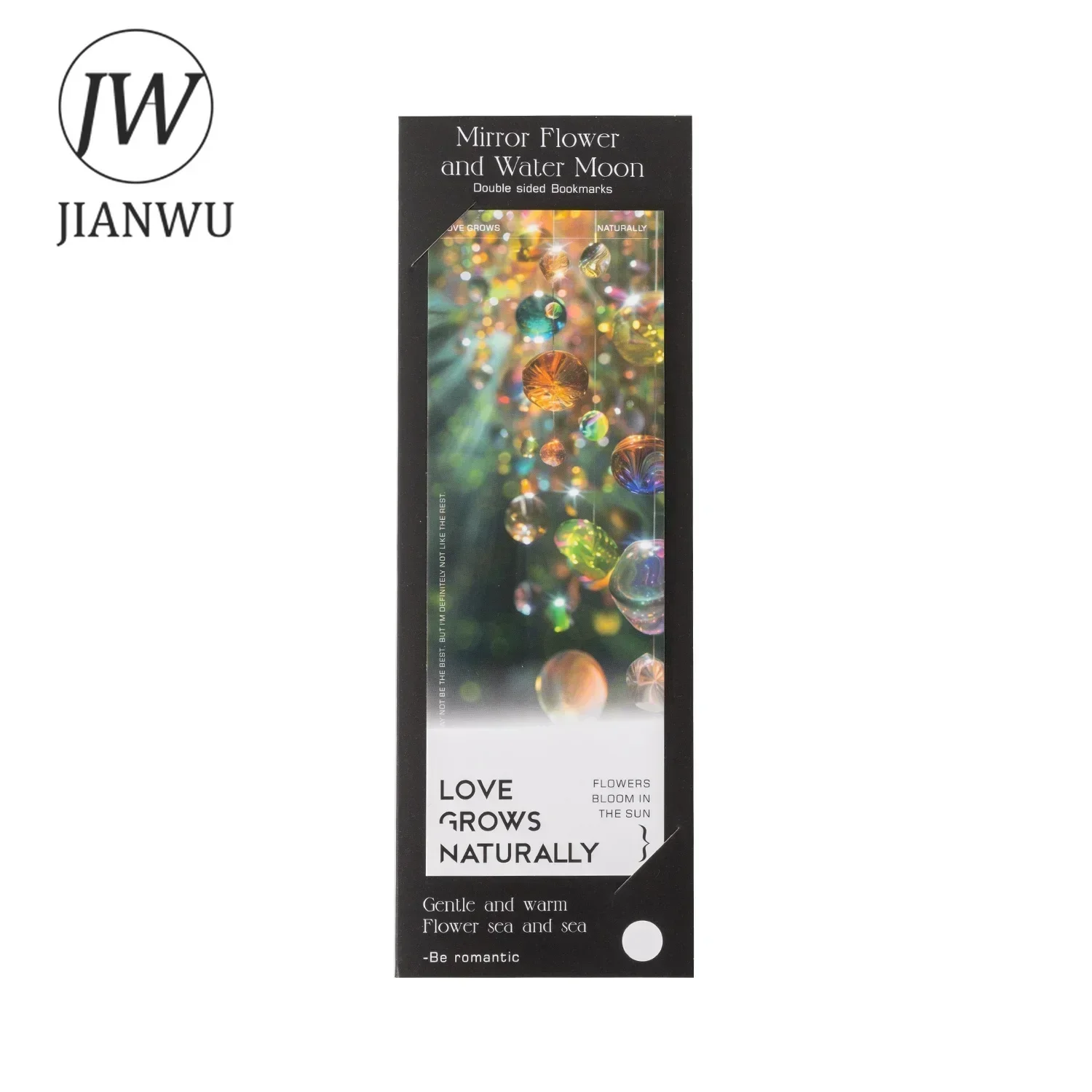 JIANWU Mirror Flower and Water Moon Series Literary Landscaping Material Collage Bookmark Creative DIY Journal Stationery