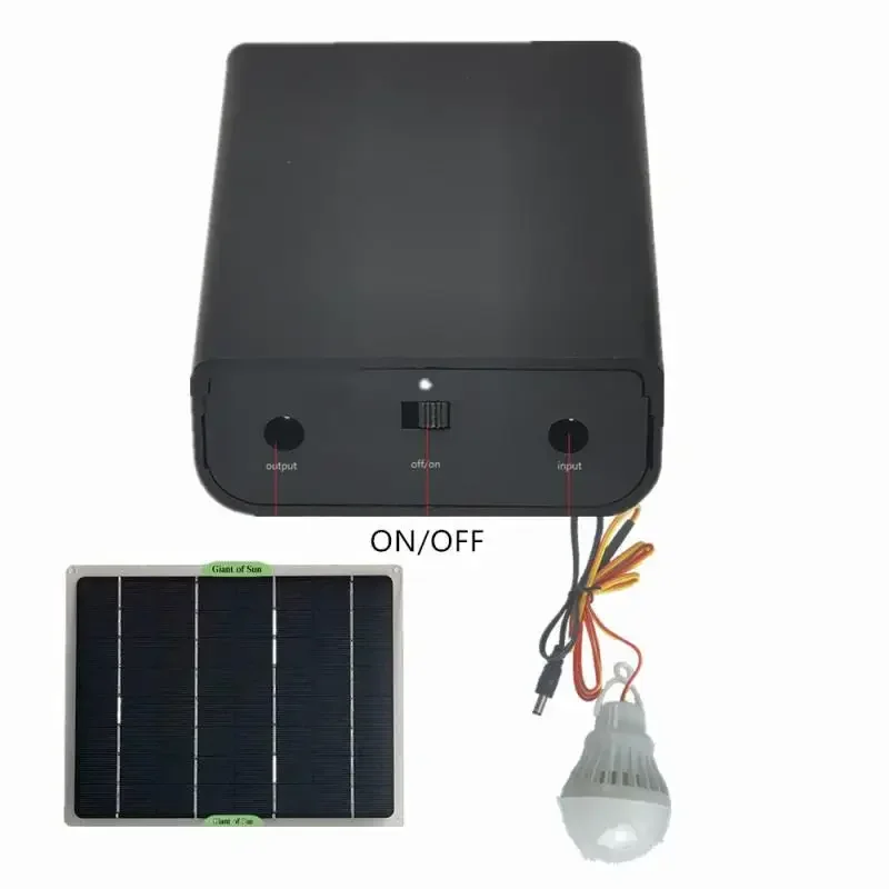 50W Monocrystalline Silicon Solar Panel + Battery Clip + Charging Compartment 12V Dual USB Output Solar Cells Solar Panel