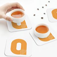 Track Life - Minimalist Runner Tee Coasters Leather Placemats Insulation Coffee Mats For Home Kitchen Dining Pads Set of 4