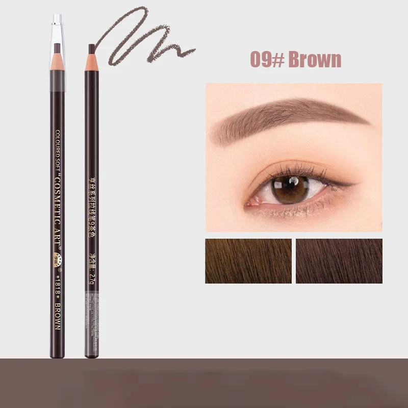 Eyeliner Eyebrow Pencil Waterproof Non-Smudding Wood Hard Core Eyebrow Powder Makeup Artist Special Makeup Convenient