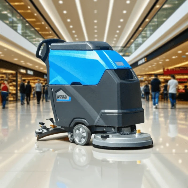 24V Electric Walk-Behind Floor Scrubber and Cleaner Convenient for Small Spaces with Automatic Cleaning Process