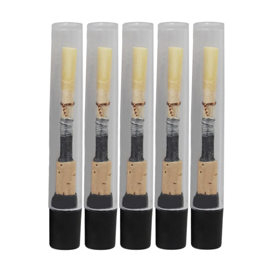 Natural Cane Oboe Reeds Red/Black Thread Individually Wrapped for Beginner Student with Stable Tone