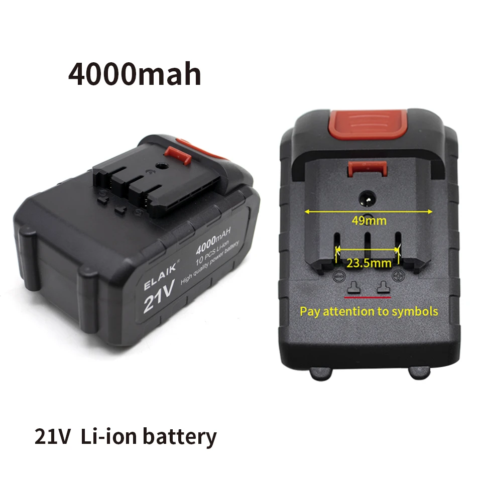 Batteries Recargable 21V 4000mAh Replacement Batteries for QuanYou Power Tool