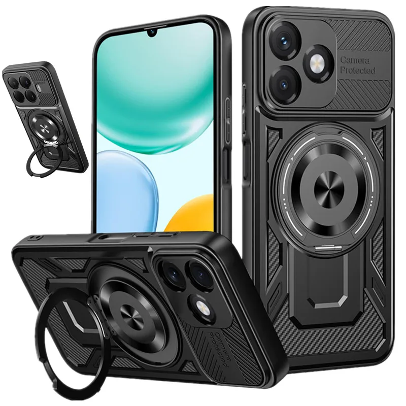 Heavy Duty Armor Case For Honor X5c X5d Plus Protective Cover Ring Stand Holder Fundas Coque Capa