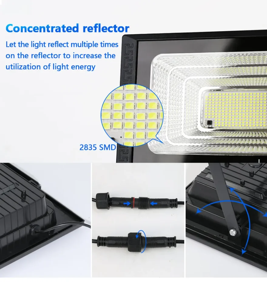Solar Light LED Lamp Waterproof Floodlight Panel Solar Lighting Foco Led Spotlights Wall Garden Solar Powere Sun Lights Outdoor image 4