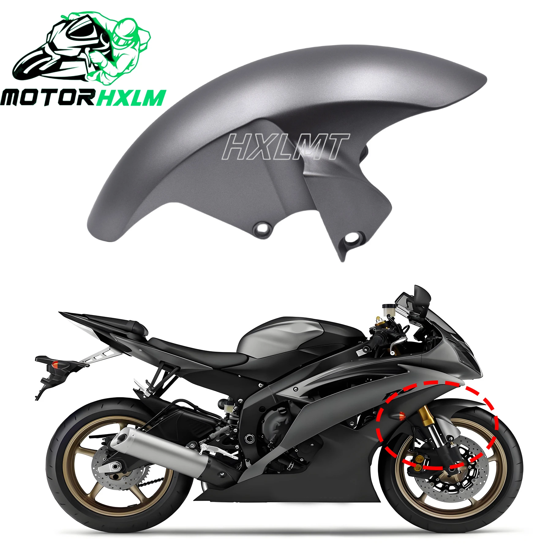 

ABS Plastic Fit For YAMAHA YZF R6 YZF-R6 2006-2016 Motorcycle Front Wheel Fender Mudguard Splash Guard Fairing