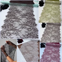 Ciglia pizzo Trim tessuti Chantilly accessori ricamo fai da te cucito artigianato verde smeraldo pizzo francese per vestiti lavoro ad ago