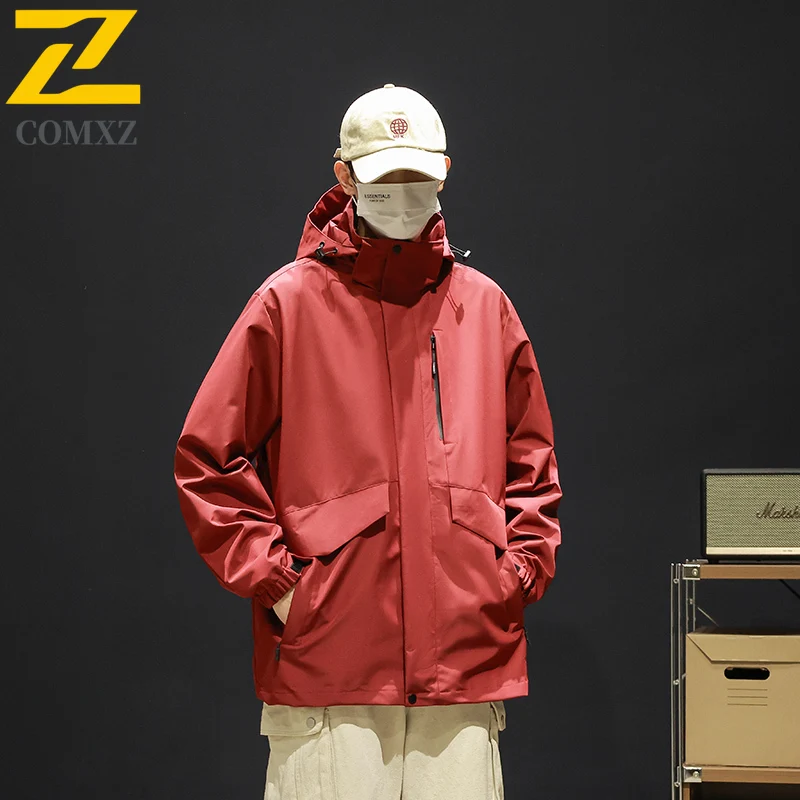 

2025 New Windbreaker Jacket Men's Autumn Mountain Bikes Jackets Outdoor Hiking Hooded Coats Men MTB Bicycle Waterproof Clothing