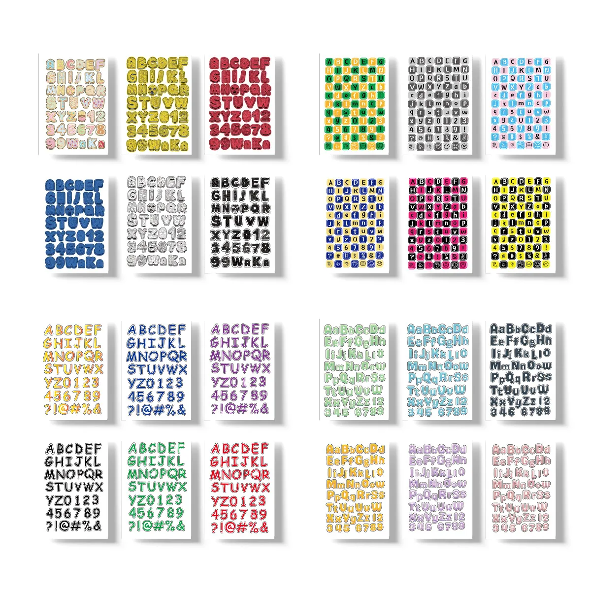 6Pc Scrapbooking Letter Sticker Decorative Materials Stickers For Arts Diy Crafts Album Journal Planner Decal Sticker