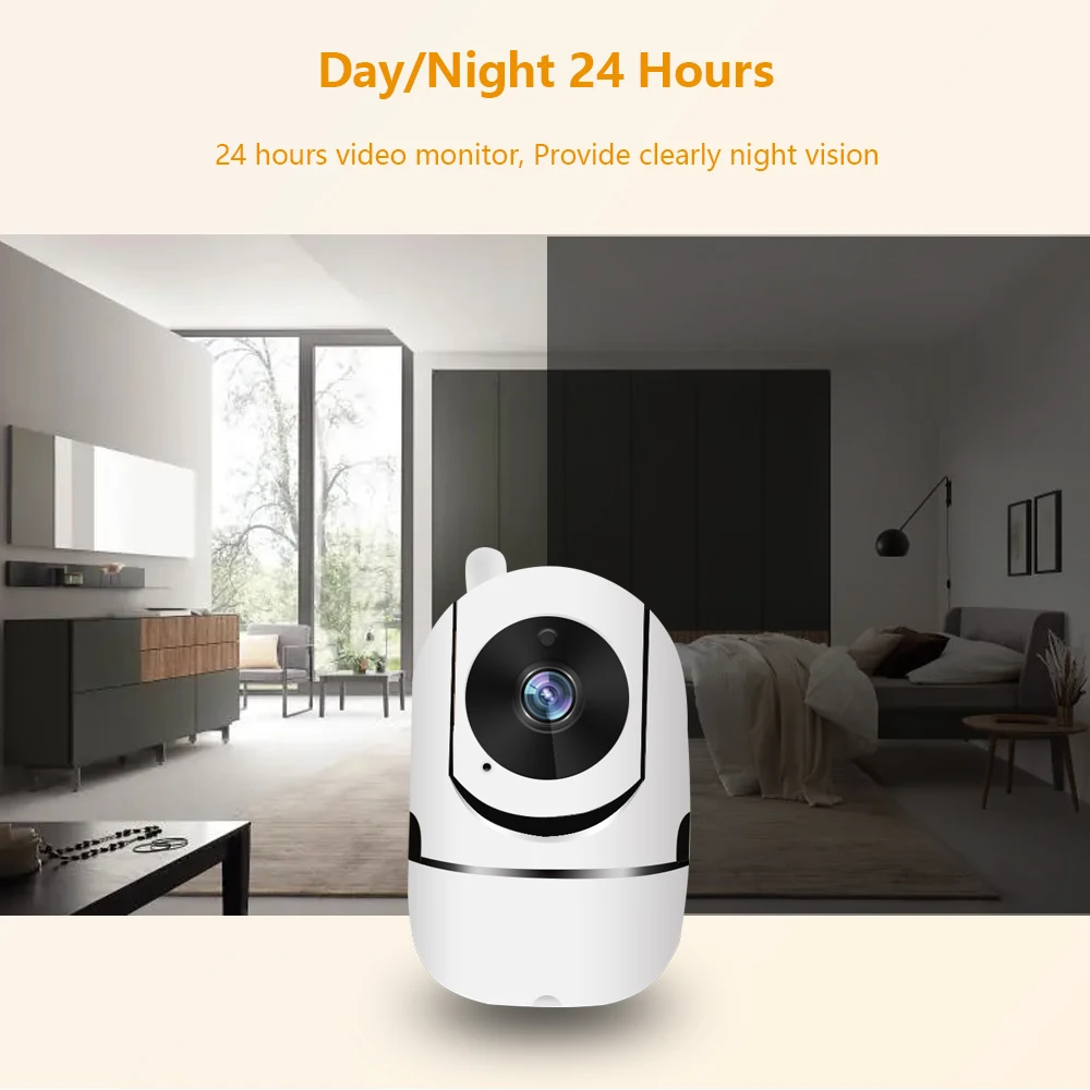 Mini Baby Monitor Wifi IPกล้องติดตามอัตโนมัติHD 1080Pในร่มไร้สายกล้องWifi Home Securityกล้องวงจรปิดกล้อง