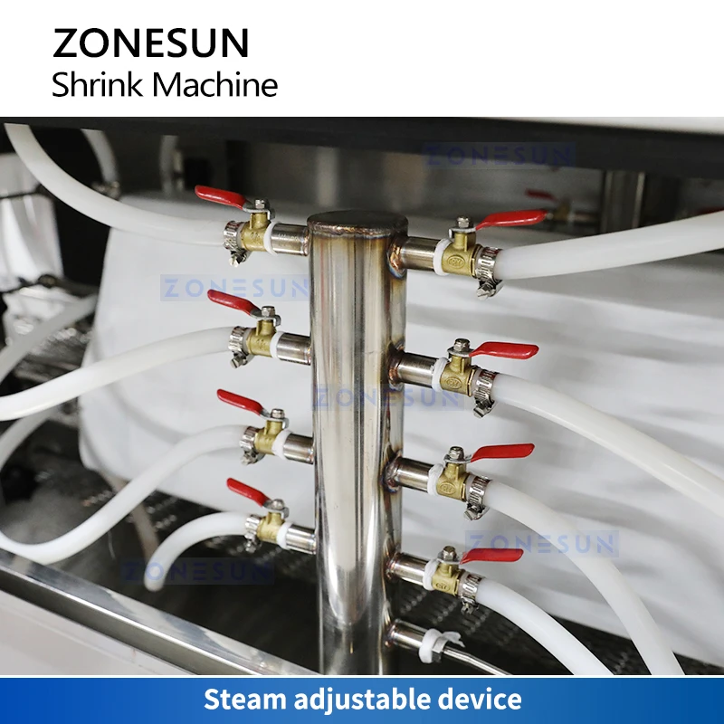 ZONESUN ZS-ZQ15 Automatic Steam Shrink Tunnel Machine 15m/min Sleeve Labeling Thermal Shrunk Packager for PVC PET PP Bottle