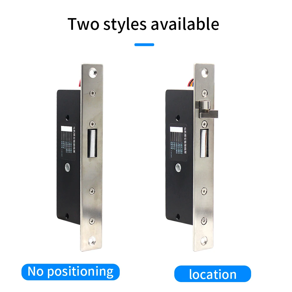 Ultra Low Power electronic bolt lock DC12V 24V Fail Secure normally open access control electric door Motor Rim lock Key Unlock