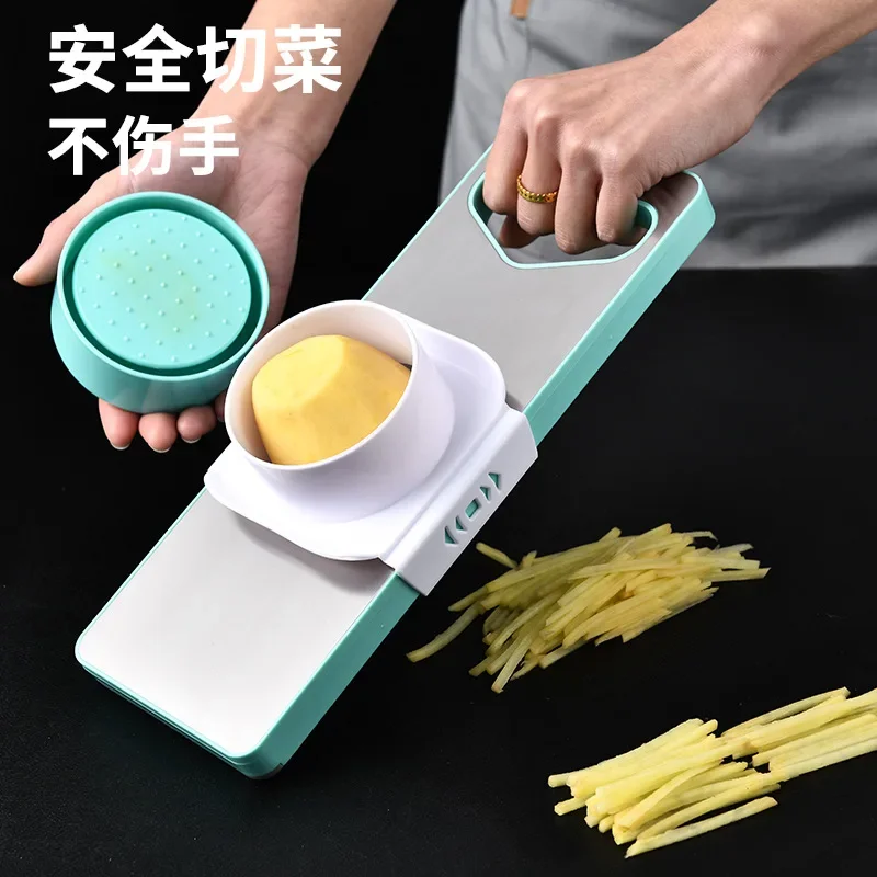 New Household Potato Shredder Stainless Steel Multi-function Vegetable Cutter Kitchen Garlic Radish Vegetable Slicer Grater