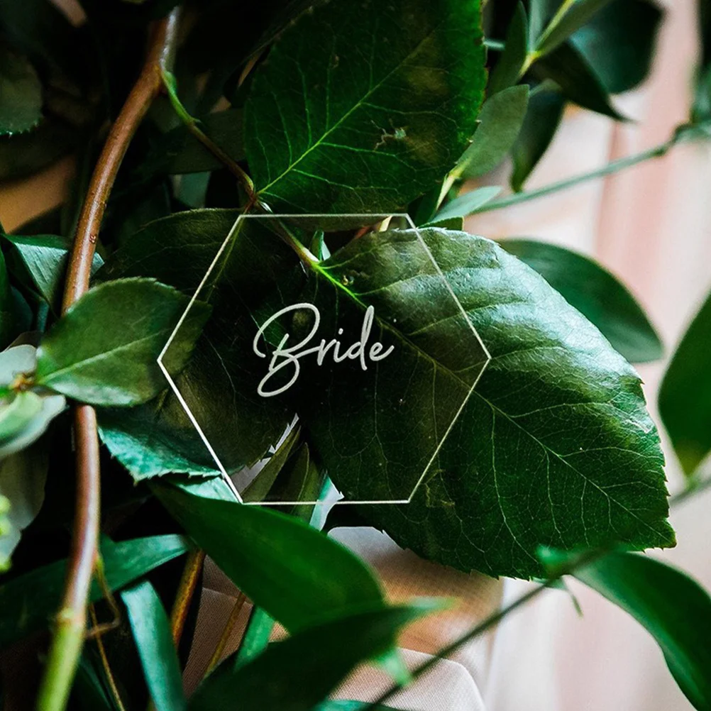 

20Pcs Acrylic Hexagonal Place Cards Transparent Blank Wedding Table Name Cards Seating Tags Acrylic Name Tags Food Labels Card