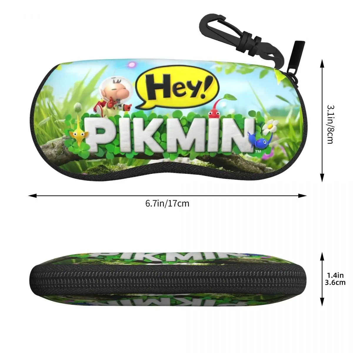 Custom Cartoon Pikmins Logo Shell Eyeglasses Case Men Women Fashion Strategic Video Games Glasses Case Sunglasses Box Pouch