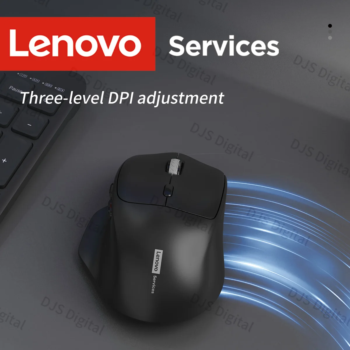 Lenovo Ergonomic Wireless Mouse Dual-Mode Connectivity Recha