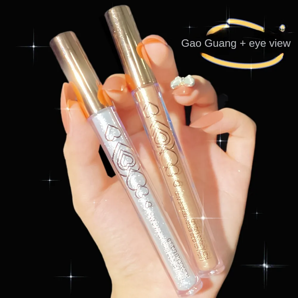 1/2/4PCS Highlighter Repair Stick Glitter Liquid Eye Shadow Brighten Contouring Matte Side Nose Shadow Natural Lying Silkworm