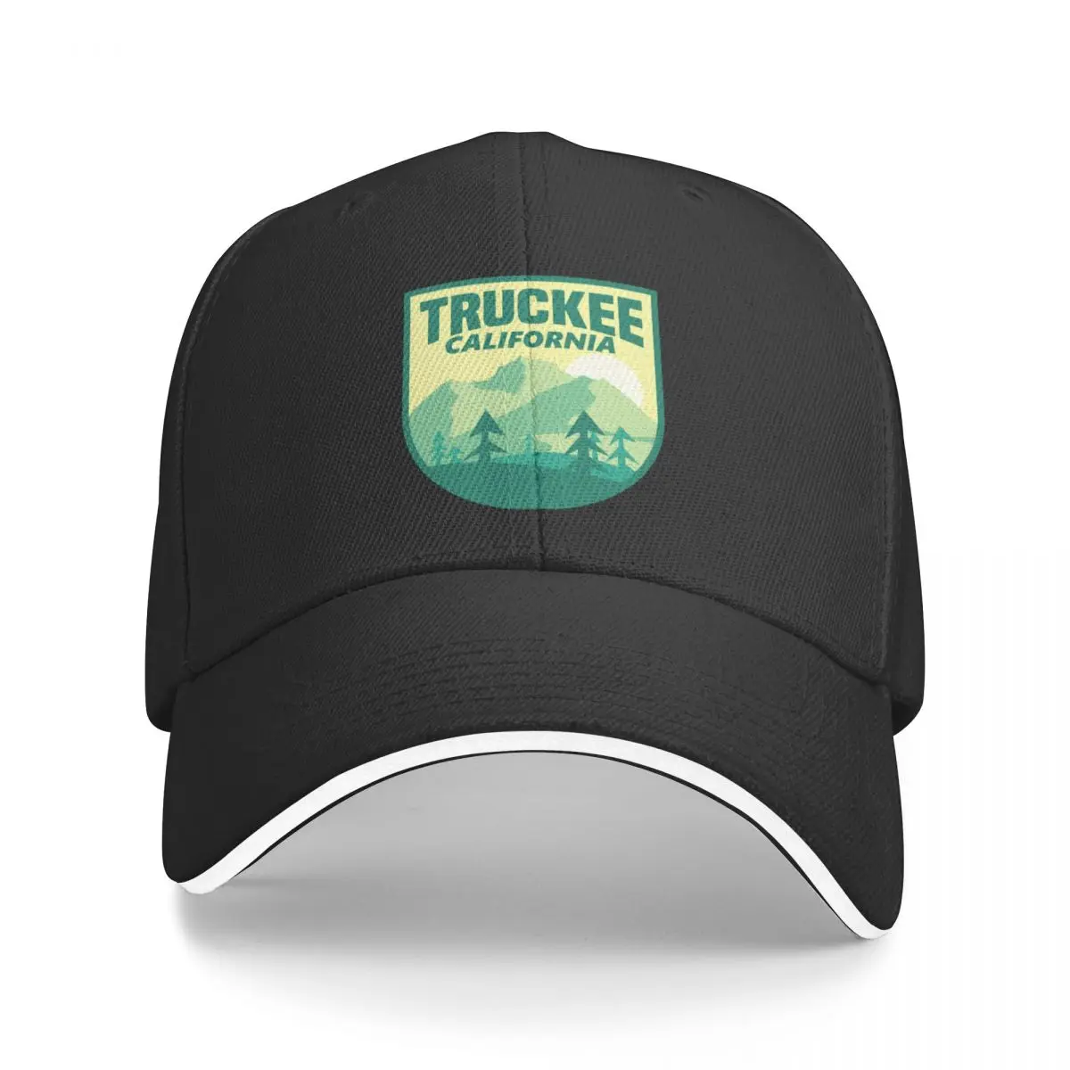 Truckee California Art Sticker Baseball Cap Trucker Hat dad hat Women Men's