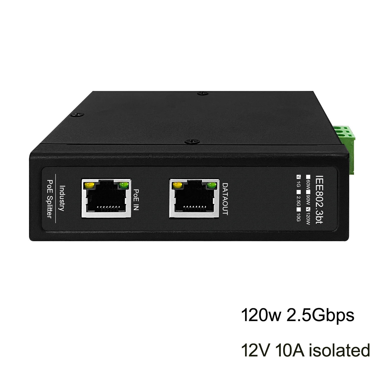 10G 180W POE Splitter 12V 15A output POE separator